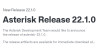 Các tính năng mới trong Asterisk phiên bản 22.1